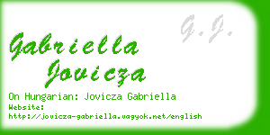 gabriella jovicza business card